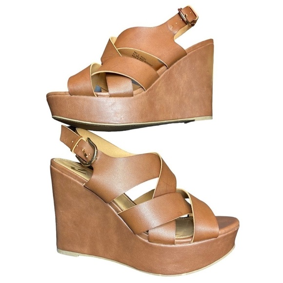 Report Pisces Wedge Sandal Tan Size 9 - Picture 7 of 7
